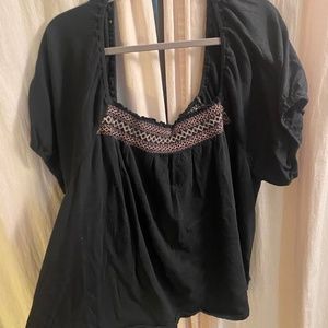 Black Madewell Peasant shirt